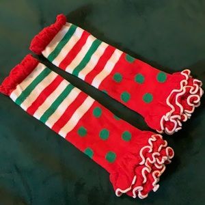 Christmas baby leg warmers